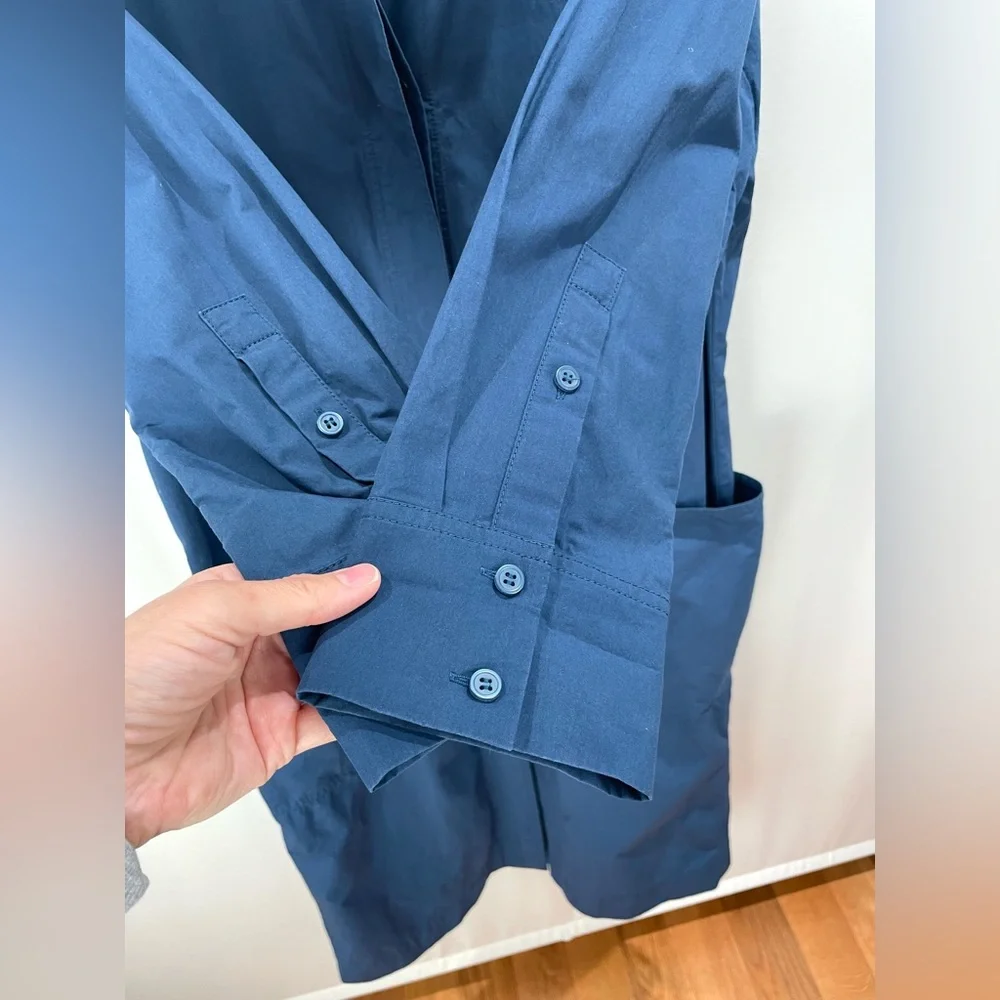 COS Blue Long Jacket with Gathered Back Size 2 - Picture 10 of 13